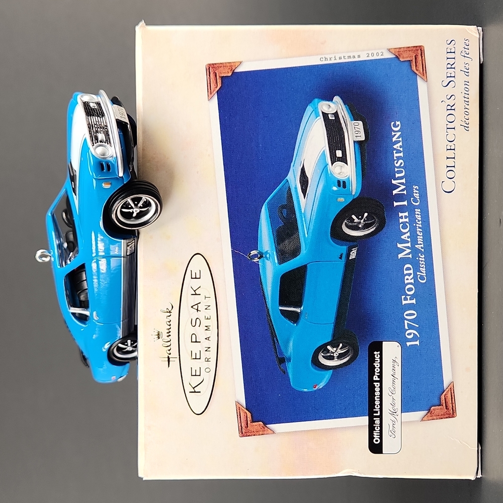 1970 Ford Mach 1 Mustang Die Cast Ornament VTG 2002 Ford